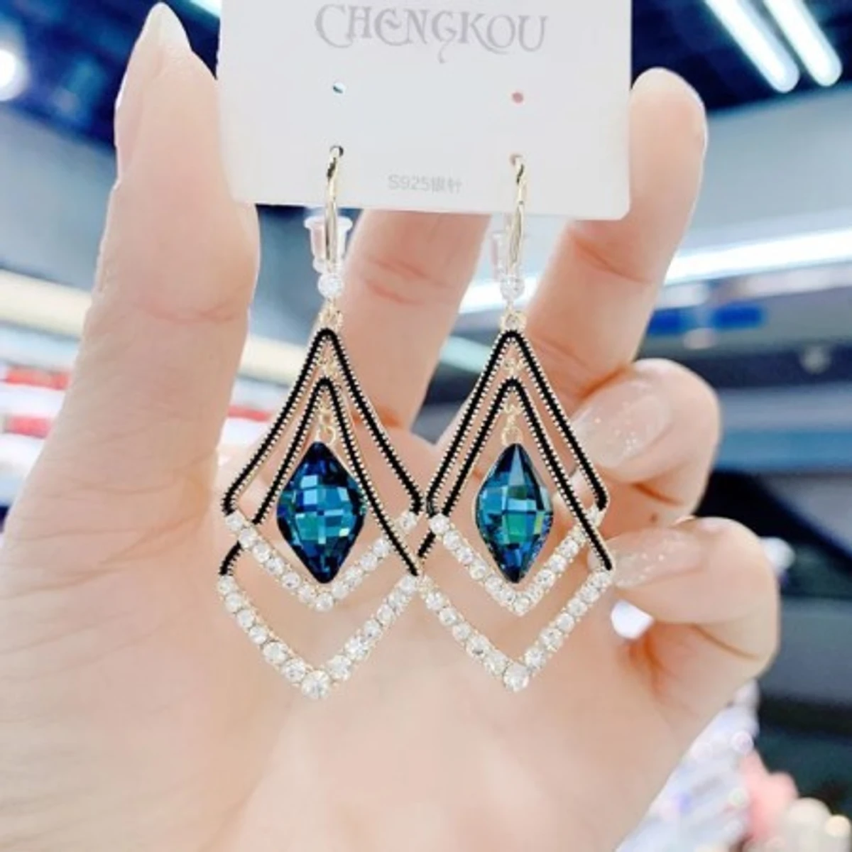 Blue-Stone-Earrings